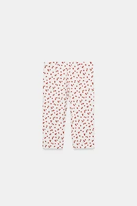 STRAWBERRY PRINT CAPRI PANTS