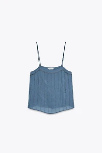 BEADED STRAPPY TOP