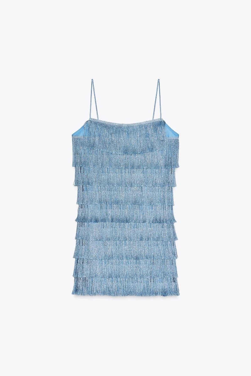 FRINGED MINI DRESS