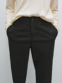 Slim fit textured trousers