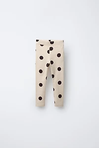 PRINTED RIBBED LEGGINGS