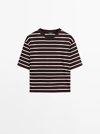 Striped 100% cotton T-shirt