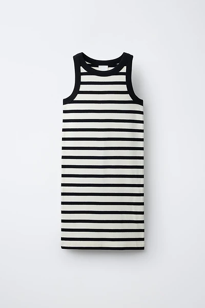 ROBE CÔTELÉE À RAYURES