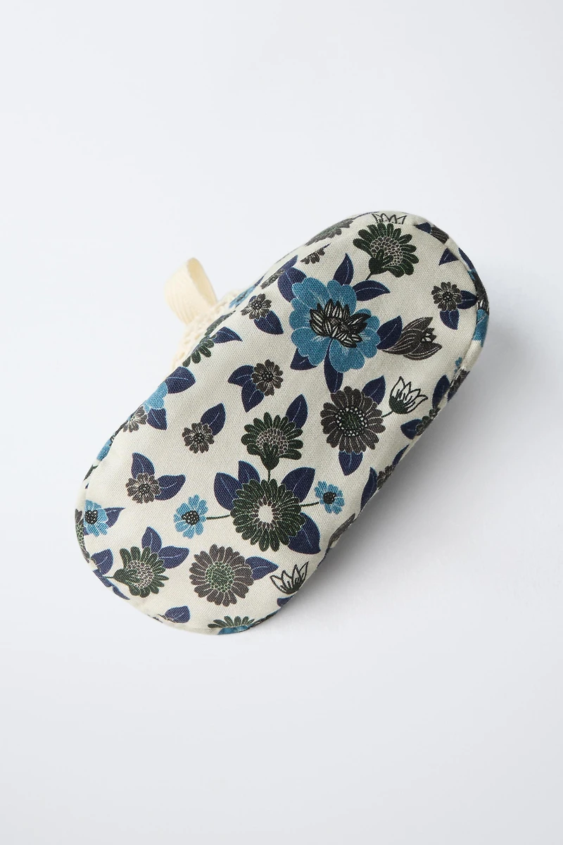 BALLET FLATS WITH BOW AND FLOWERS