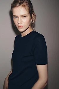 PULL 100 % LAINE À MANCHES COURTES