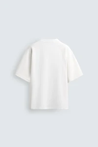 CONTRAST PRINT TEXT T-SHIRT
