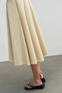 ROBE MI-LONGUE GABARDINE