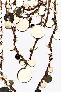 COIN CORD WATERFALL NECKLACE
