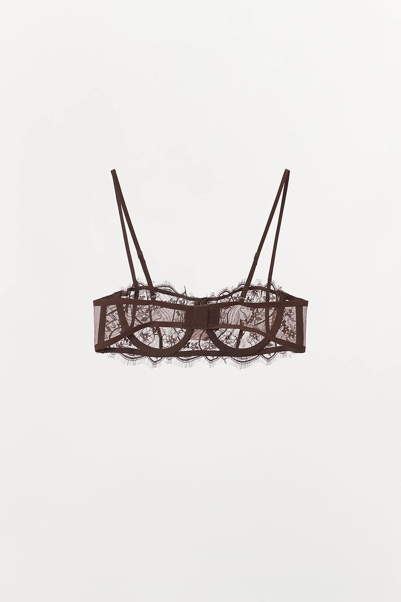 BRALETTE ARMATURES DENTELLE BRODERIES FLEURS