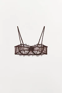 BRALETTE ARMATURES DENTELLE BRODERIES FLEURS