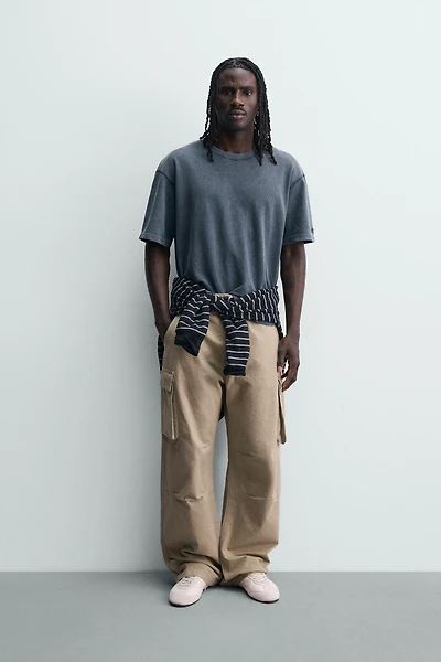 T-SHIRT LAVÉ STRUCTURE WAFFLE