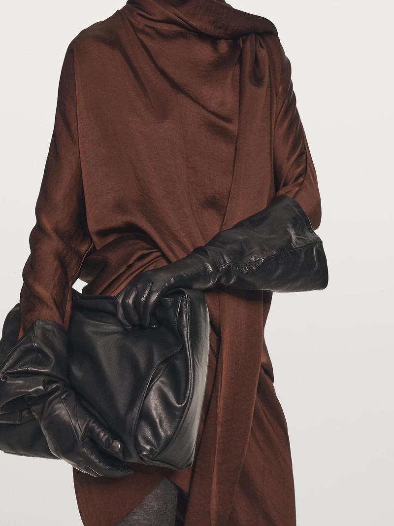 Robe midi fluide à manches longues - STUDIO