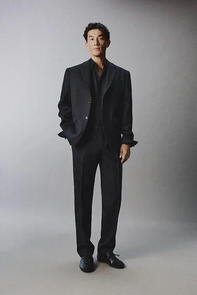 100% WOOL SUIT PANTS