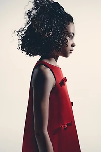 SATIN DRESS WITH BOWS