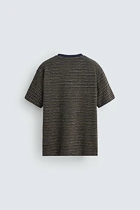 JACQUARD STRIPED T-SHIRT