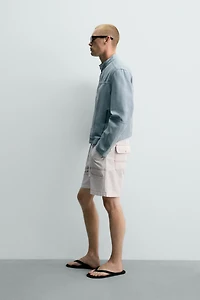 CONTRAST STITCH RELAXED FIT SHORTS