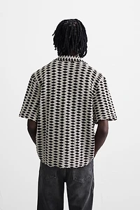 CHEMISE JACQUARD CONTRASTÉE