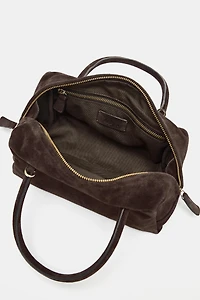 SAC BOWLING EN CUIR VELOURS