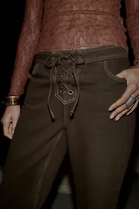 Z1975 HIGH-WAISTED STRAIGHT JEANS WITH LACES