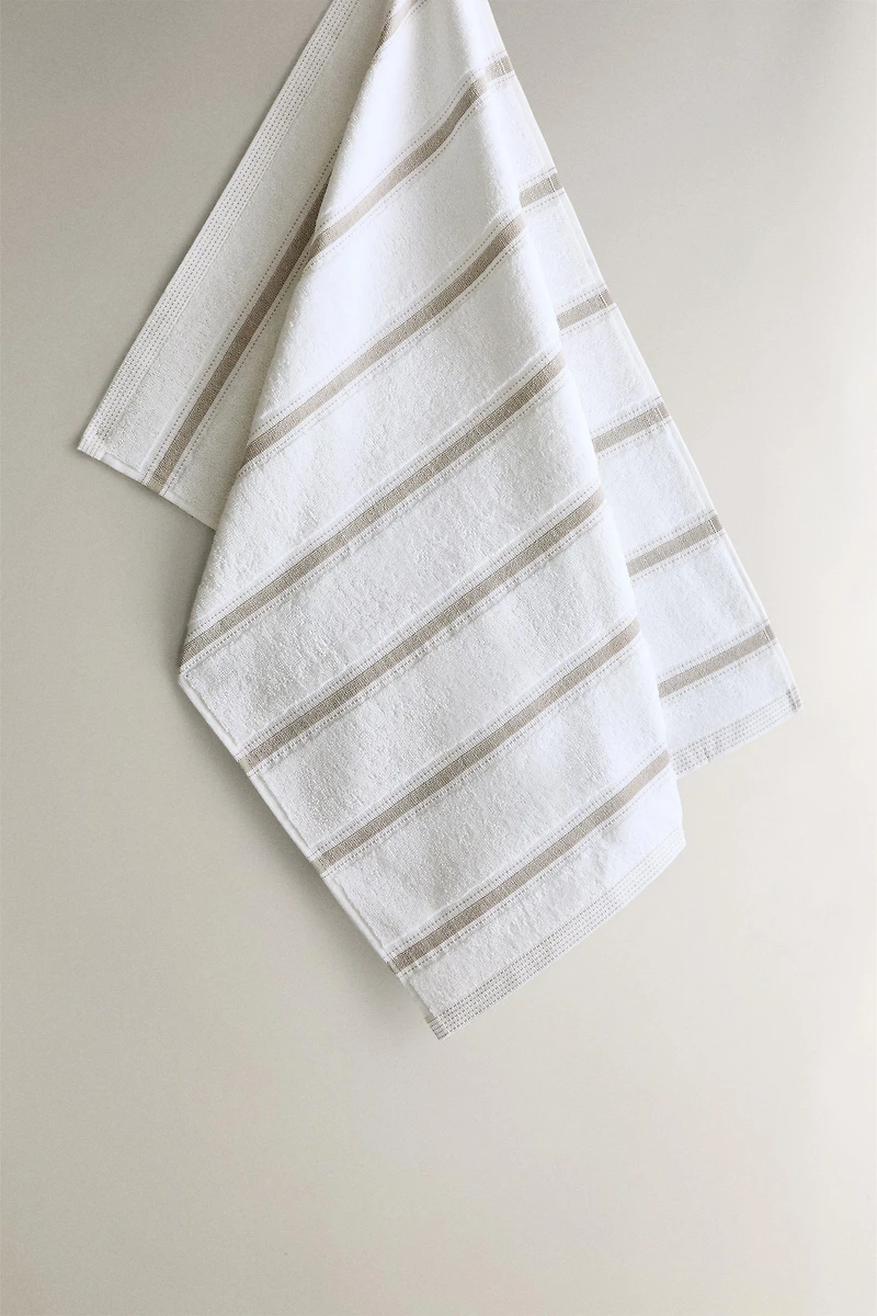 STRIPED COTTON TERRYCLOTH KITCHEN TOWEL