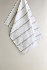 STRIPED COTTON TERRYCLOTH KITCHEN TOWEL
