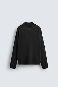 WAFFLE TEXTURED SWEATER