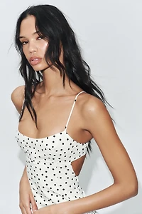 POLKA DOT STRAPPY MIDI DRESS