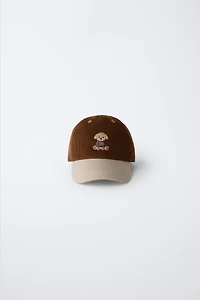 CORDUROY EMBROIDERED DOG CAP