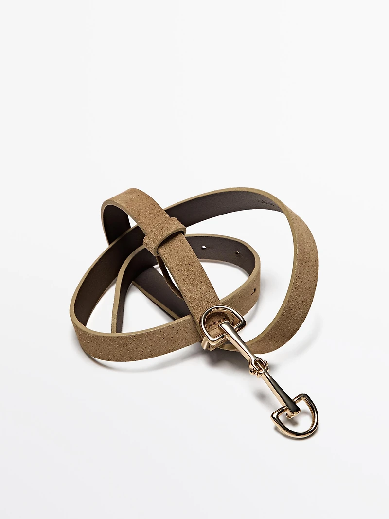 Ceinture équestre en croûte de cuir