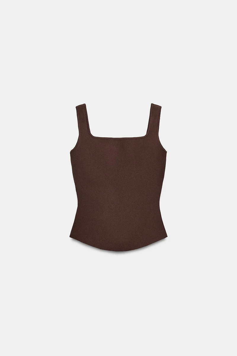 TOP BUSTIER EN MAILLE