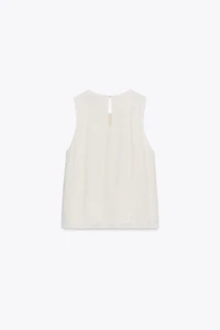 RUFFLED SATIN EFFECT TOP