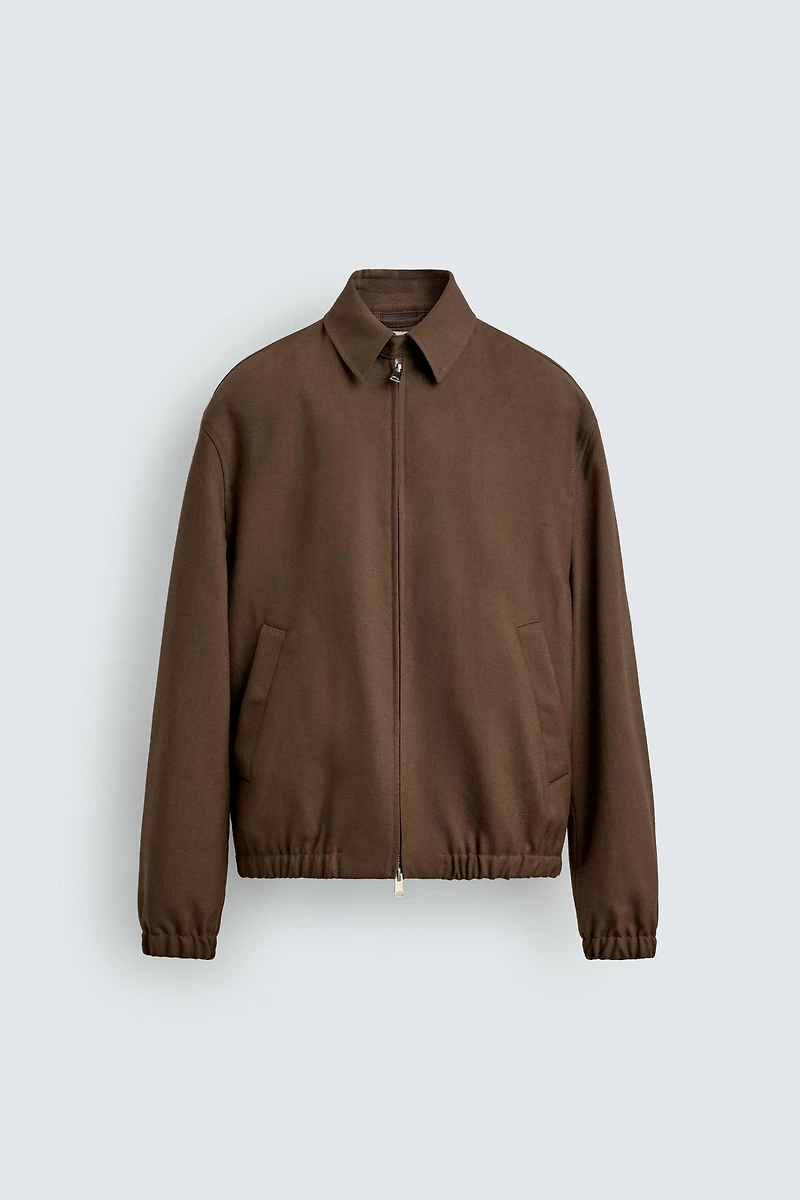 BLOUSON REGULAR FIT 100% LAINE