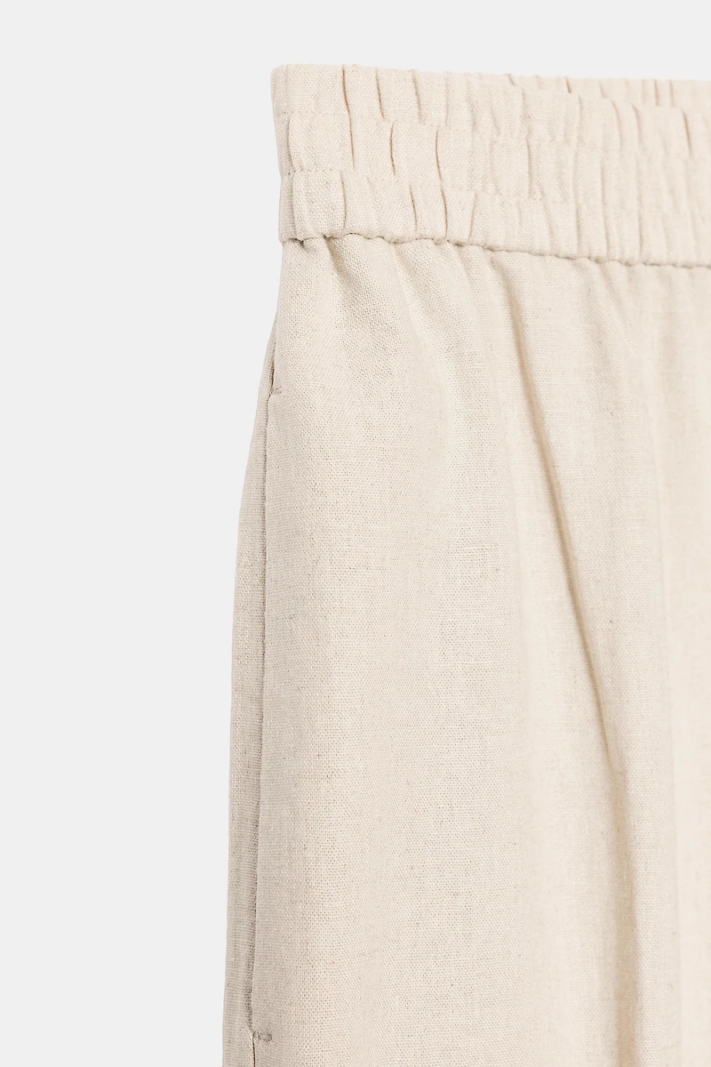 PANTALON DROIT AVEC LIN