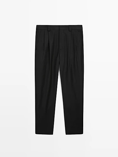 Flannel suit trousers - LIMITED