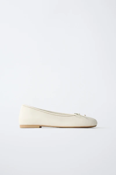 LEATHER BALLET FLATS