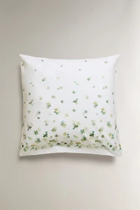 PERCALE COTTON PILLOWCASE WITH CLOVER DESIGN