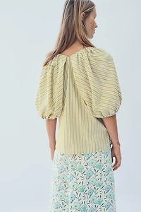 BLOUSE À RAYURES ET MANCHES BOUFFANTES ÉDITION LIMITÉE
