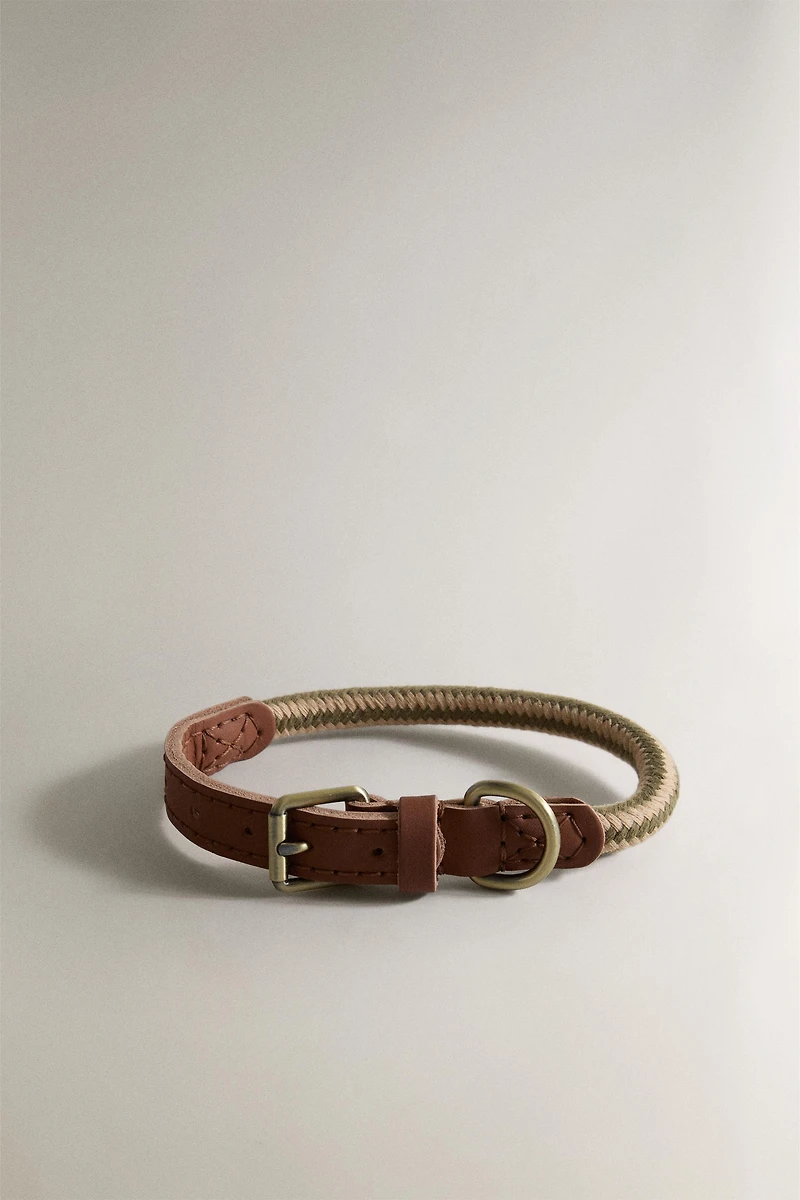 Collier corde cuir pour chiens