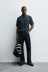 POLO EN MAILLE NACRÉE