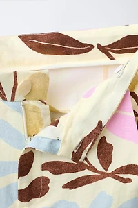 FLORAL PRINT LINEN PANTS