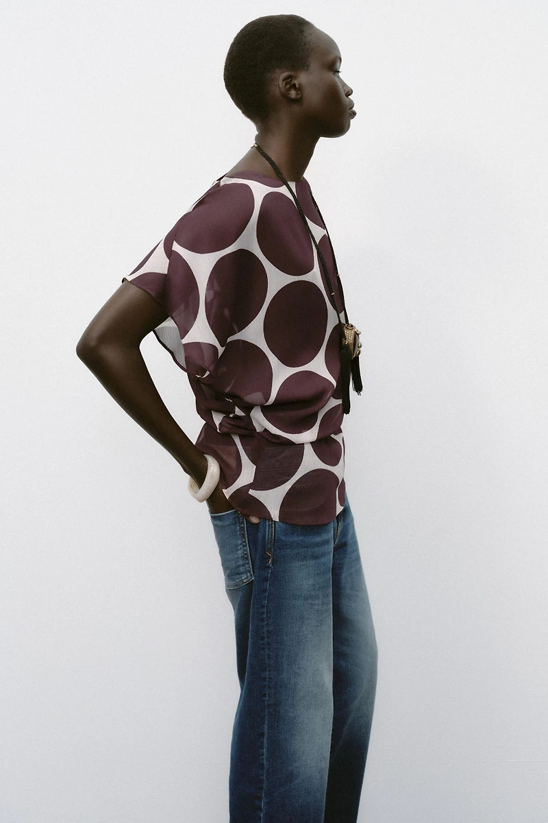 SHEER POLKA DOT TOP