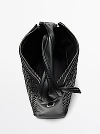 Sac tressé en cuir nappa moyen format