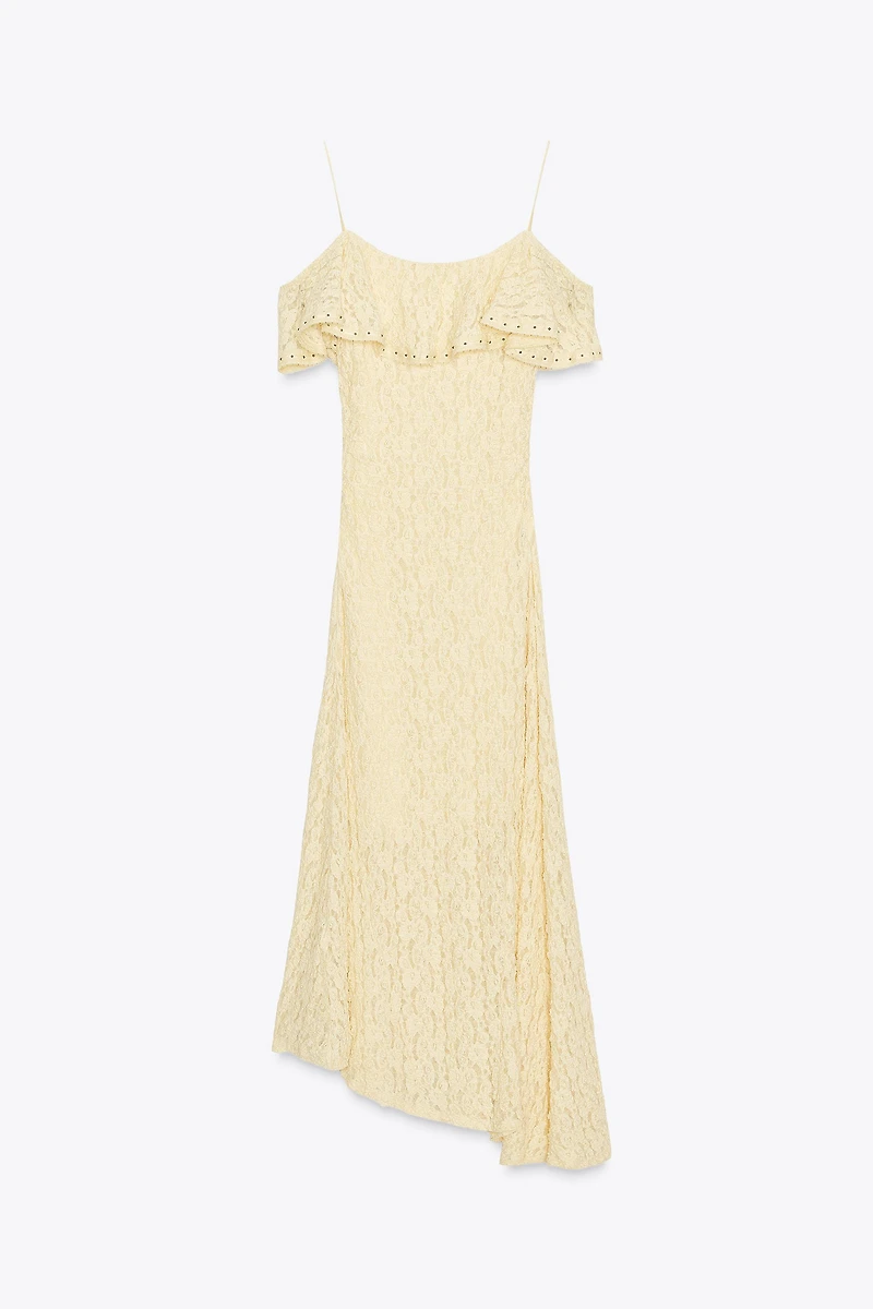 STUDDED LACE DRESS