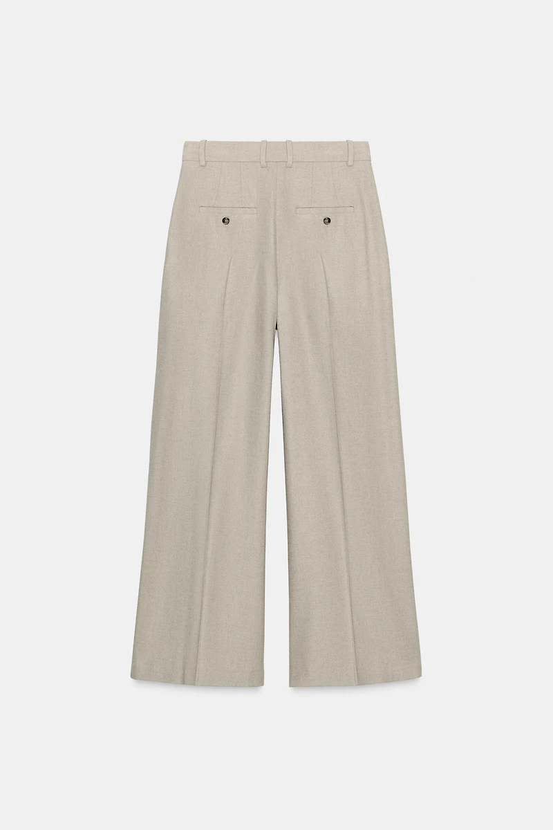 PLEATED WOOL PANTS ZW COLLECTION