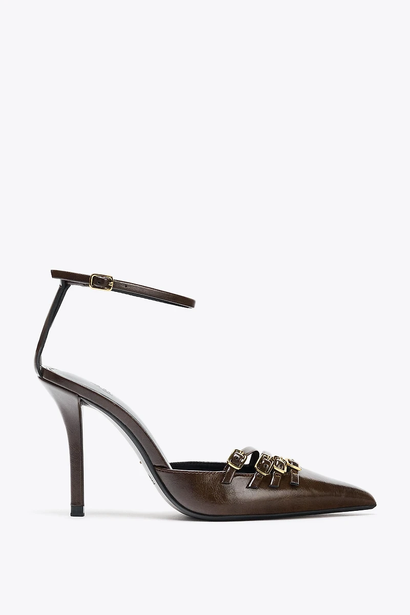 BUCKLED SLINGBACK HEELS