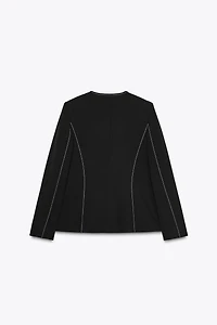 TRIM TOPSTITCHING BLAZER