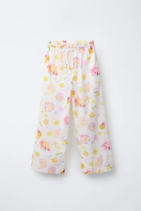 PANTALON DROIT IMPRIMÉ PLAGE