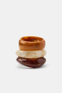 3-PACK OF RESIN BRACELETS