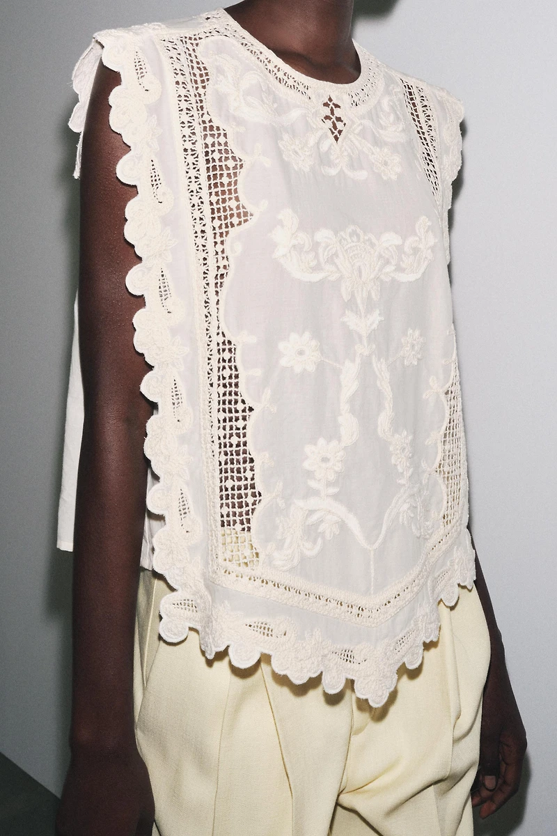 ZW COLLECTION RUFFLED CHEST SHIRT