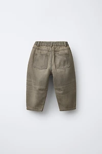 WASHED EFFECT BALLOON JEANS